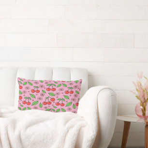 Coussin Rectangle Vibes Rouges Mignonnes Kawaii Esthétique Féminine