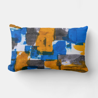 Coussin Rectangle Vibrant Geometric Color Block Abstract