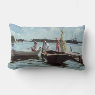 Coussin Rectangle Vie d'été dans les Islelets (par Albert Edelfeue)