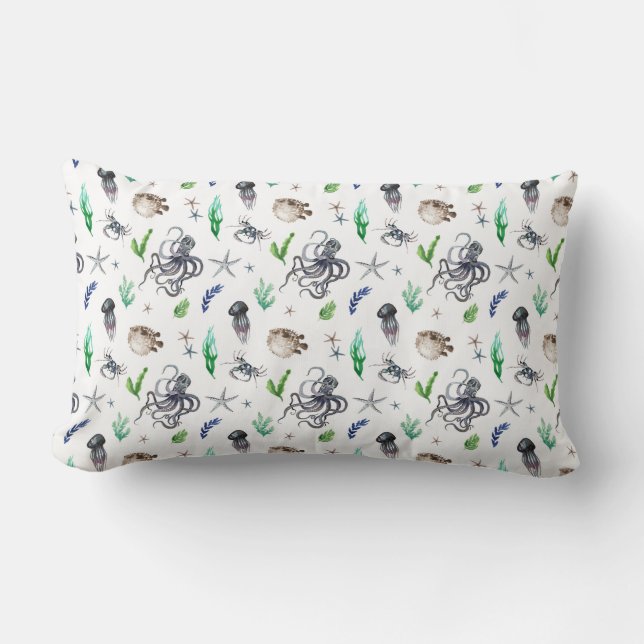 COUSSIN RECTANGLE VIE MARINE (Recto)