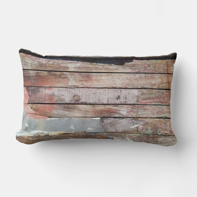 Coussin Rectangle Vieux bois rustique bateau en bois plank (Recto)
