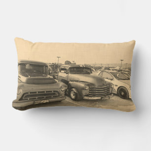 Coussin Rectangle Vieux Camions Classiques Voitures Croquis Lancer O
