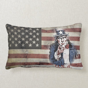 Coussin Rectangle Vieux gloire et Oncle Sam