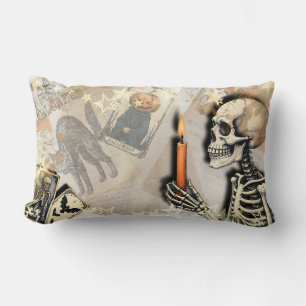 Coussin Rectangle Vieux squelette effrayant