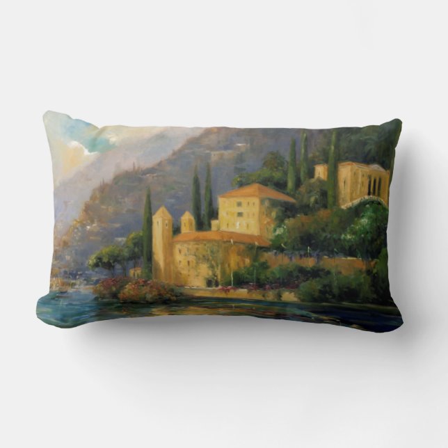 Coussin Rectangle Villa de lac (Recto)