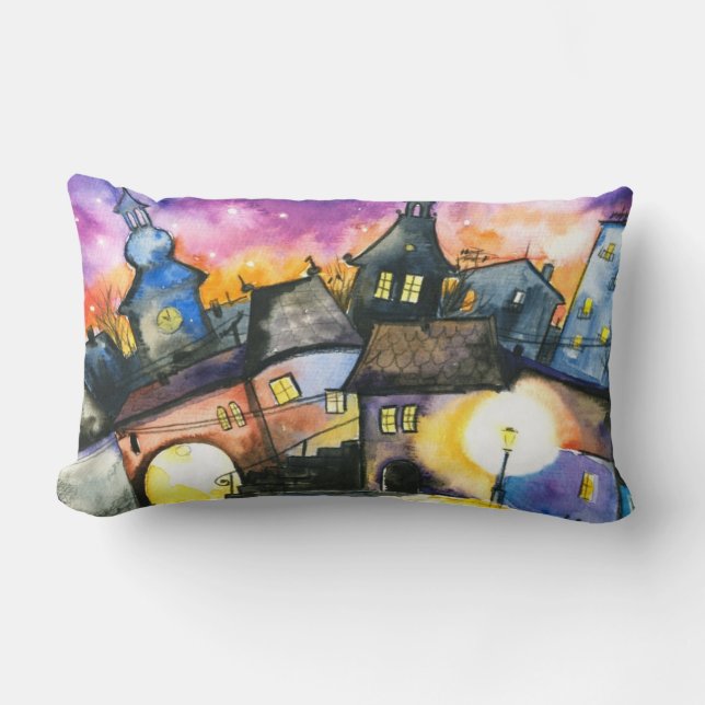 Coussin Rectangle Ville (Recto)