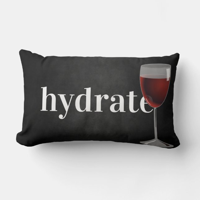 Coussin Rectangle vin rouge hydraté en verre (Recto)