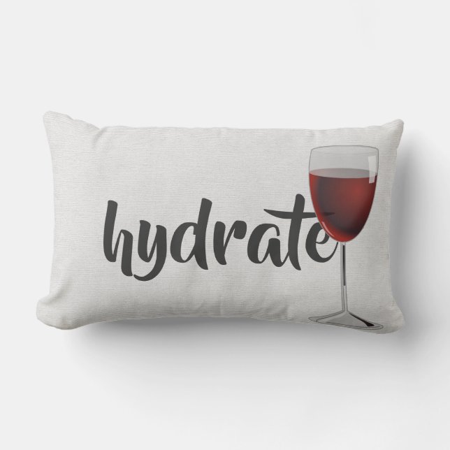 Coussin Rectangle vin rouge hydraté en verre (Recto)