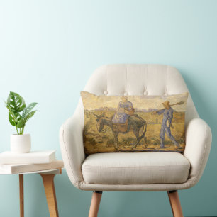 Coussin Rectangle Vincent van Gogh - Couple de paysans allant au tra