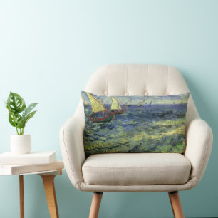 Coussin Rectangle Vincent van Gogh - Paysage marin à Saintes Maries