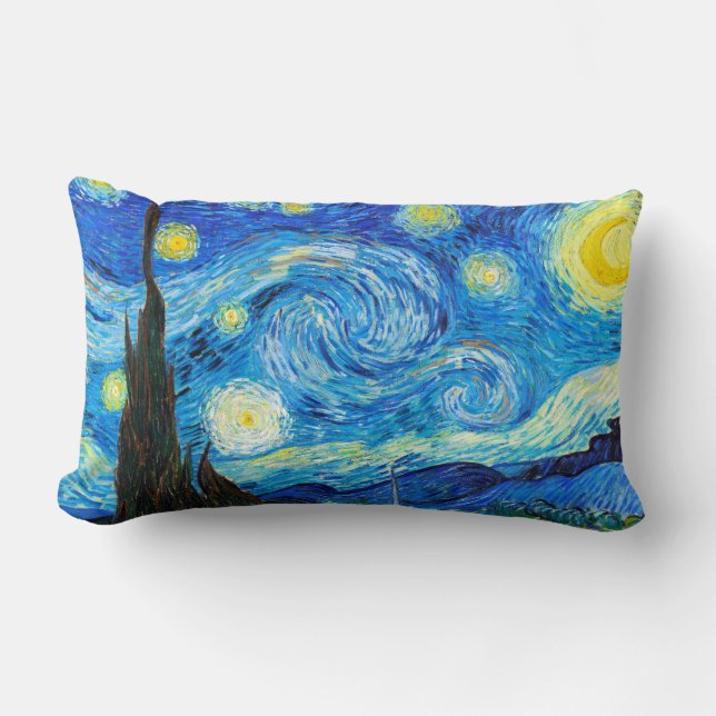 Coussin Rectangle Vincent Van Gogh Starry Art de la nuit (Recto)