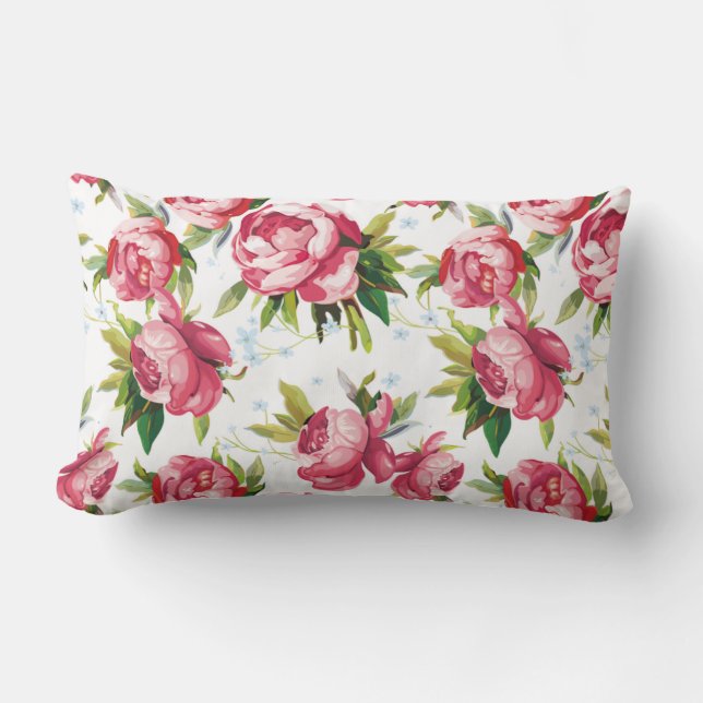 Coussin Rectangle Vintage floral (Recto)