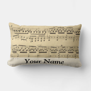 Coussin Rectangle Vintage Music Sheet