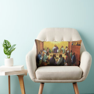 Coussin Rectangle Vintage Religion, La Dernière Cène avec Jésus-Chri