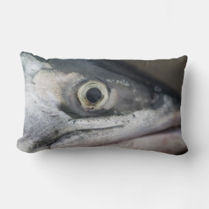 Coussin Rectangle Visage Saumon argenté