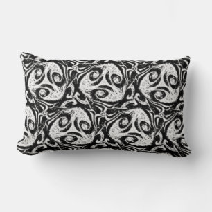 Coussin Rectangle Vivid Noir & Blanc Abstrait Cosy