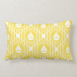 Coussin Rectangle Voilier nautique jaune
