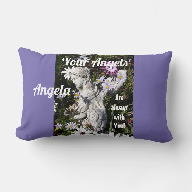 Coussin Rectangle Vos anges sont toujours avec vous Floral Angel (Recto)