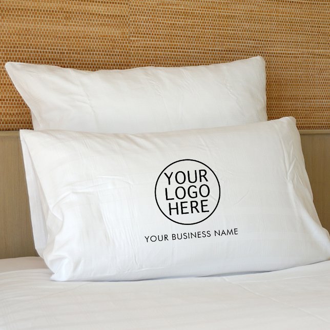 Coussin Rectangle Votre logo d'entreprise Nom de l'entreprise Minima (Your Business Logo Custom Hotel Showroom Lumber Pillow)