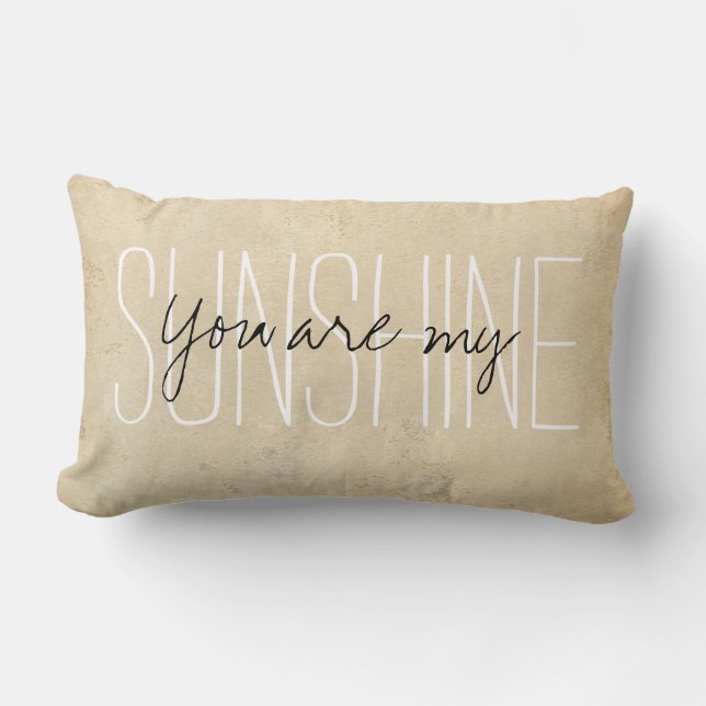 Coussin Rectangle Vous êtes mon Soleil Rustique (Recto)
