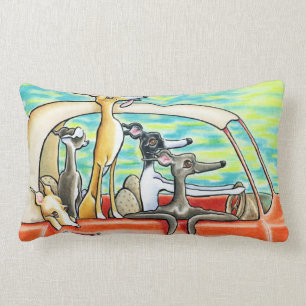 Coussin Rectangle Voyage par la route par Andie
