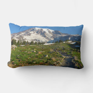 Coussin Rectangle Vue du Mont Rainier depuis le Skyline Trail