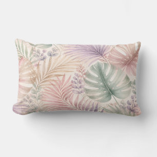 Coussin Rectangle Watercolor Botanical Leaves Pillow