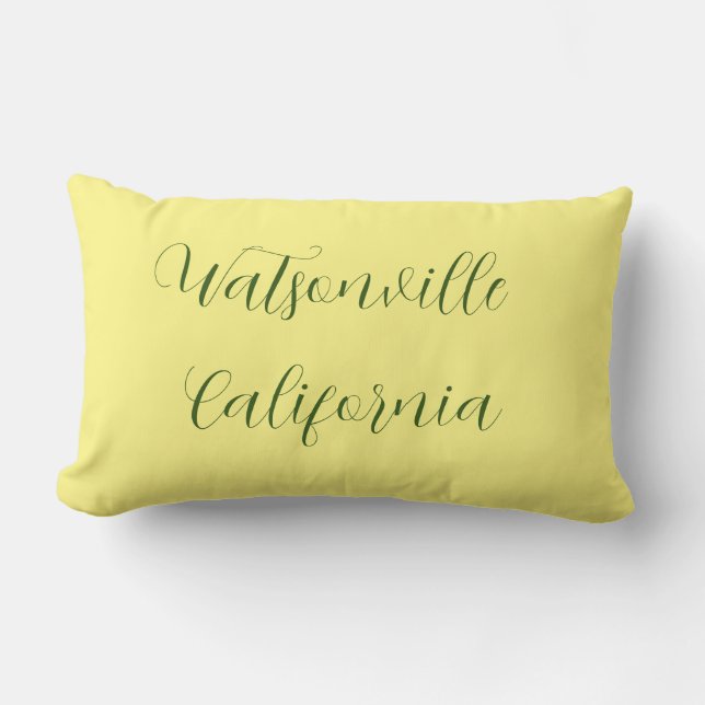 Coussin Rectangle Watsonville, Californie en face. Nombre de père No (Recto)