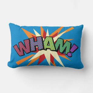Coussin Rectangle WHAM ZAP Amusant Cool moderne Comique Livre Pop Ar