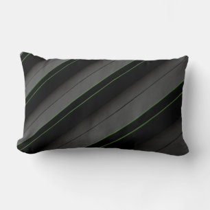 Coussin Rectangle White and black stripe textile