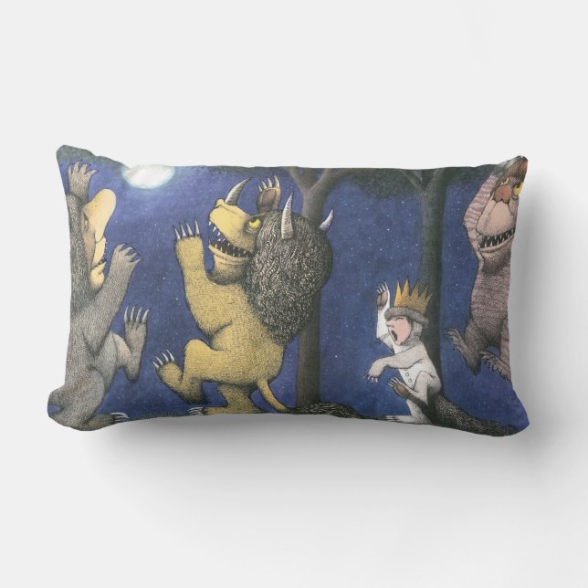 Coussin Rectangle Wild Things and Max Dancing in Moonlight (Recto)