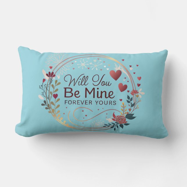 Coussin Rectangle Will You Be Mine – A Timeless Promise of Love (Recto)