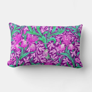 Coussin Rectangle William Morris Irises, Améthyste Violet