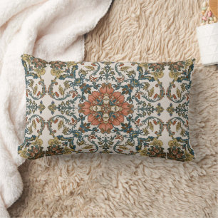 Coussin Rectangle William Morris Le Paon Art Nouveau Vintage