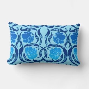 Coussin Rectangle William Morris Pimpernel, Denim & Bleu clair