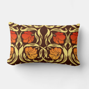 Coussin Rectangle William Morris Pimpernel, Rust Orange et Brown
