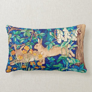 Coussin Rectangle William Morris "Two Hares" - Lapins sauvages