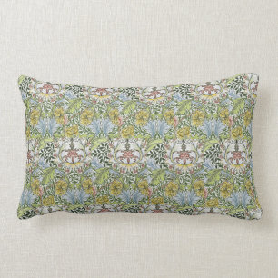 Coussin Rectangle William Morris Vintage Floral rose Myrtle vert