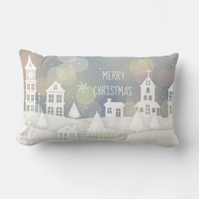 Coussin Rectangle Winter Wonderland Bokeh (Recto)