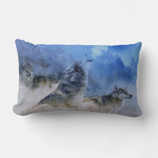 Coussin Rectangle Wolf Spirits (Recto)