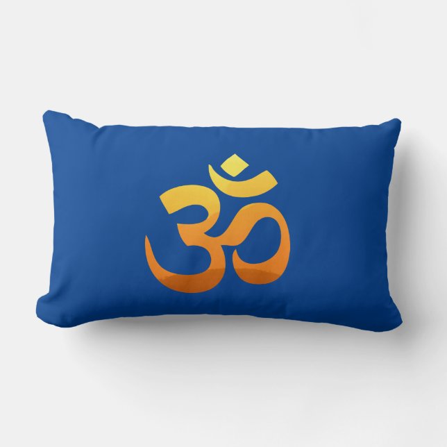 Coussin Rectangle Yoga Om Mantra Symbole Asana Relax Méditation (Recto)