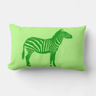 Coussin Rectangle Zèbre - Tons de Lime Vert