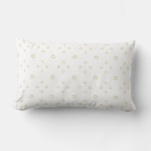 Coussin Rectangle Zinnia Soleil Blanc Doré