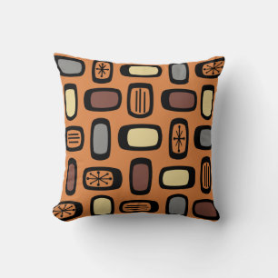 Coussin Rectangles arrondies MCM du milieu du siècle Orang