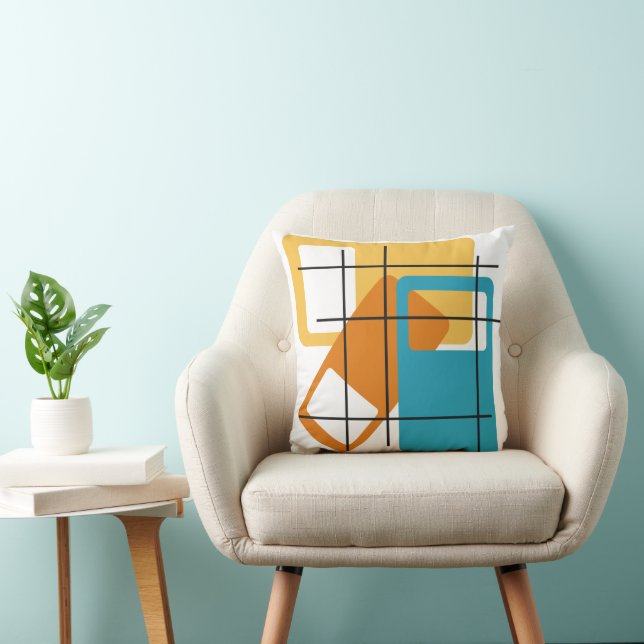 Coussin Rectangles de grille (Chaise)