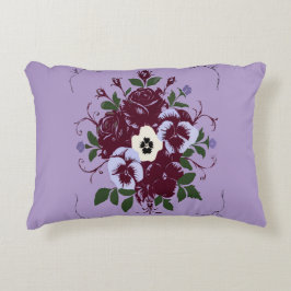 Coussin rectangulaire - Bouquet de Violettes