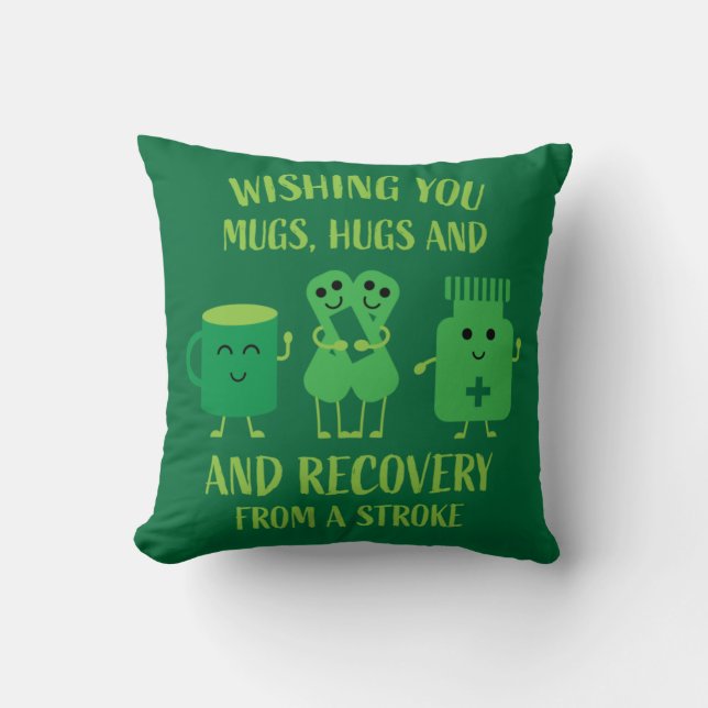 Coussin Récupération des AVC Obtenez bien bientôt les cade (Recto)