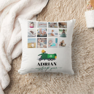 Coussin Recyclage Camion à ordures Bébé Garçon 1ère année 