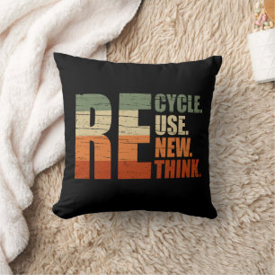 Coussin Recycler réduire la réutilisation renouveler repen