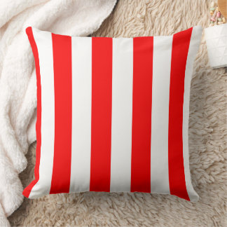 Coussin Red and White Cabana Stripes 